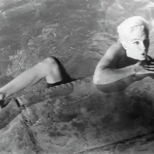 Marilyn Monroe Swimming Nude Print