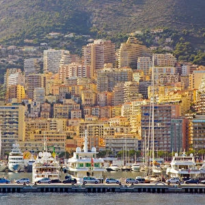 Marina and cityscape of Monte Carlo and Monaco