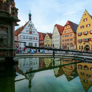 The market square of Rothenburg ob der Tauber, Germany