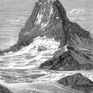 Matterhorn or Monte Cervino with glacier Matterhorn or Monte Cervino with glacier