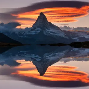 Matterhorn Sunset Reflection Print Matterhorn Sunset Reflection Print