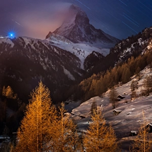 Matterhorn with star trail