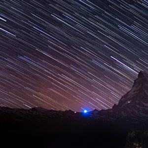 Matterhorn and star trails