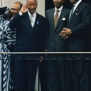 Mayor David Dinkins with Mandela and Jackson Print