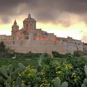 Mdina, the silent city at sunset Mdina, the silent city at sunset