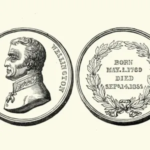 Vintage Medal Print of the Duke of Wellington Vintage Medal Print of the Duke of Wellington