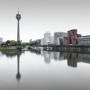 Media Harbour Print with Television Tower, Duesseldorf