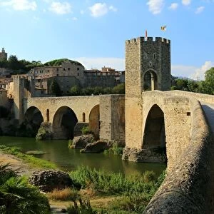 The medieval bridge of Besalu, Catalonia, Spain
