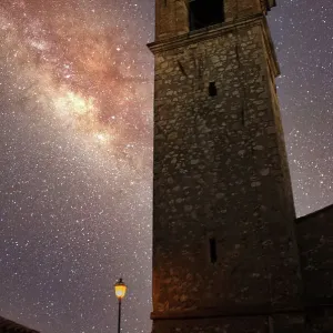Medieval Tower at Night in Lugnano in Teverina Medieval Tower at Night in Lugnano in Teverina