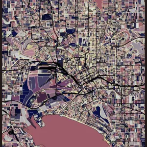 Melbourne City Art Print Melbourne City Art Print