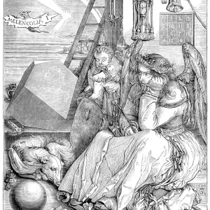 Melencolia Print by Albrecht Durer