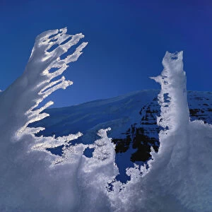 Melting Snow in Front of a Mountain, Antartica