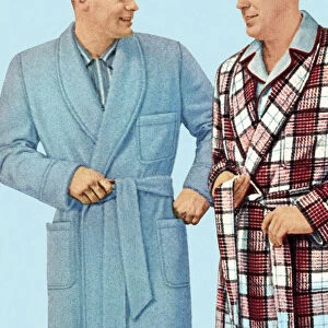 Two Men Wearing Bathrobes