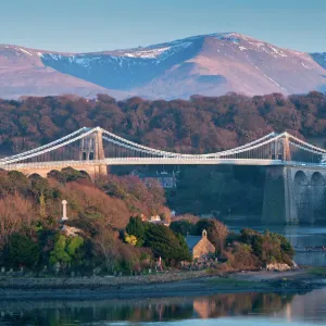 Menai Bridge and Menai Straits, Anglesey, Wales