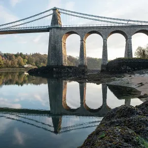 Menai Suspension Bridge, Anglesey, North Wales Menai Suspension Bridge, Anglesey, North Wales