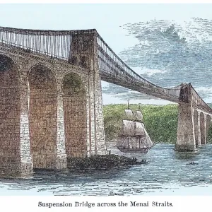 Menai Suspension Bridge Print Menai Suspension Bridge Print