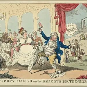 Merry making on the regents birth day, 1812, 1812. From a private collection Merry making on the regents birth day, 1812, 1812. From a private collection