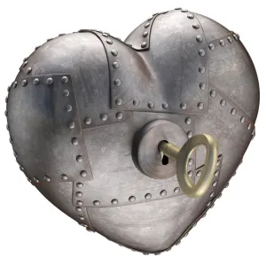 Metal Heart with Key Print Metal Heart with Key Print