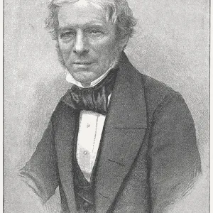 Michael Faraday Engraving Print, 1882 Michael Faraday Engraving Print, 1882