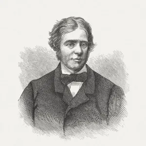 Michael Faraday Wood Engraving Print Michael Faraday Wood Engraving Print