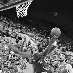 Michael Jordan and Vern Fleming Fight for Ball Michael Jordan and Vern Fleming Fight for Ball