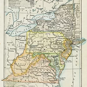 Middle Atlantic States map 1898