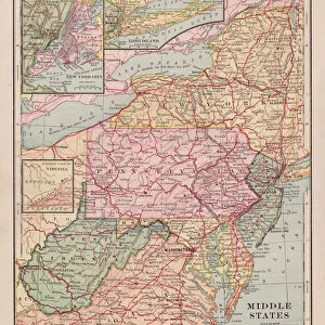 Middle states map 1898