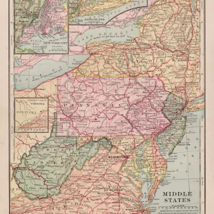 Middle states map 1898