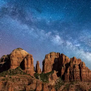 Below the Milky Way Print at Cathedral Rock Below the Milky Way Print at Cathedral Rock