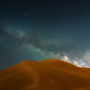 Milky Way over the desert at night