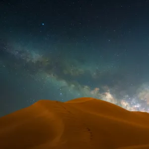 Milky Way over the desert at night