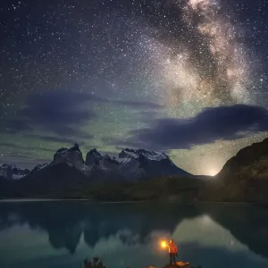 Milky Way Print at Lago Pehoe, Torres del Paine
