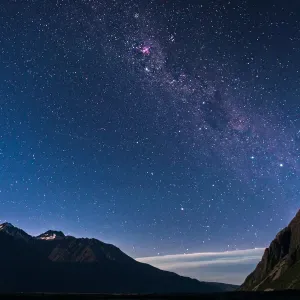 Milky Way Print over South Island Mountains Milky Way Print over South Island Mountains