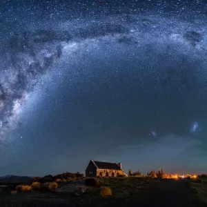 Milky Way Print over Church of Good Shepherd, Tekapo Milky Way Print over Church of Good Shepherd, Tekapo