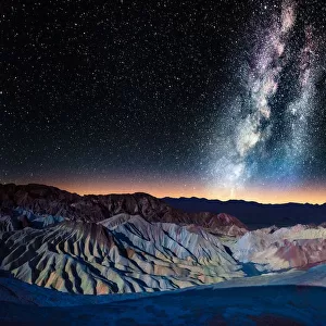 The Milky Way over Zabriskie Point, Death Valley