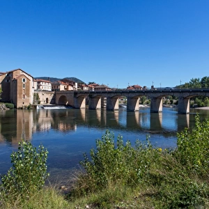 Millau / France - historic bridge crossing Tarn River