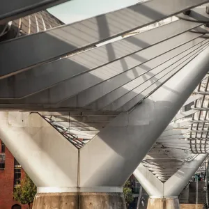 The Millennium Bridge, London, from bellow