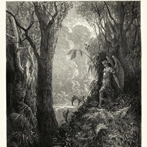 Miltons Paradise Lost - Gustave Dore - happy rural seat