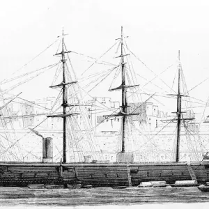 Minotaur'English ship in Malta Minotaur'English ship in Malta