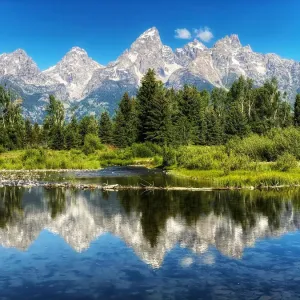 Mirror River Morning Print, Grand Teton National Park Reflection Mirror River Morning Print, Grand Teton National Park Reflection