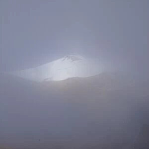 Misty view on Mount Etna, Sicily, Italy