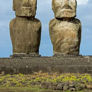Moai, Rano Raraku, Easter Island, Chile Moai, Rano Raraku, Easter Island, Chile