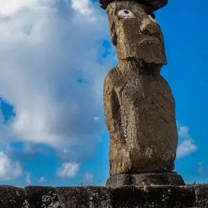 Easter Island Moai with Pukao Print Easter Island Moai with Pukao Print