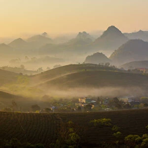 Moc Chau Plateau in Fog - Vietnam - Travel Destination