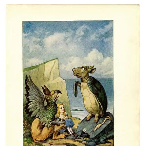 The Mock Turtle illustration, (Alices Adventures in Wonderland)