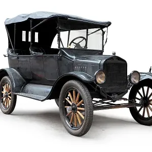 Model T convertible silhouetted three quarter view Model T convertible silhouetted three quarter view