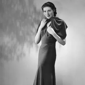 Coco Chanel Admires New Chiffon Evening Dress Print. Art Prints, Posters &  Puzzles from Fine Art Storehouse