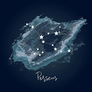Modern Night Sky Constellation - Perseus