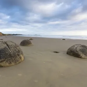 Moeraki Boulders on the beach, Moeraki Beach, Hampden, Otago Region, New Zealand Moeraki Boulders on the beach, Moeraki Beach, Hampden, Otago Region, New Zealand