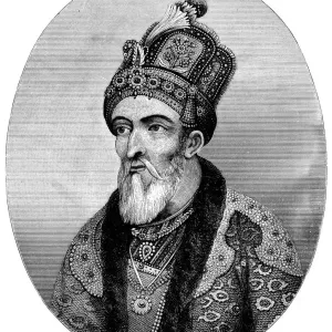 Mughal Emperor Print from 1872 Engraving Mughal Emperor Print from 1872 Engraving